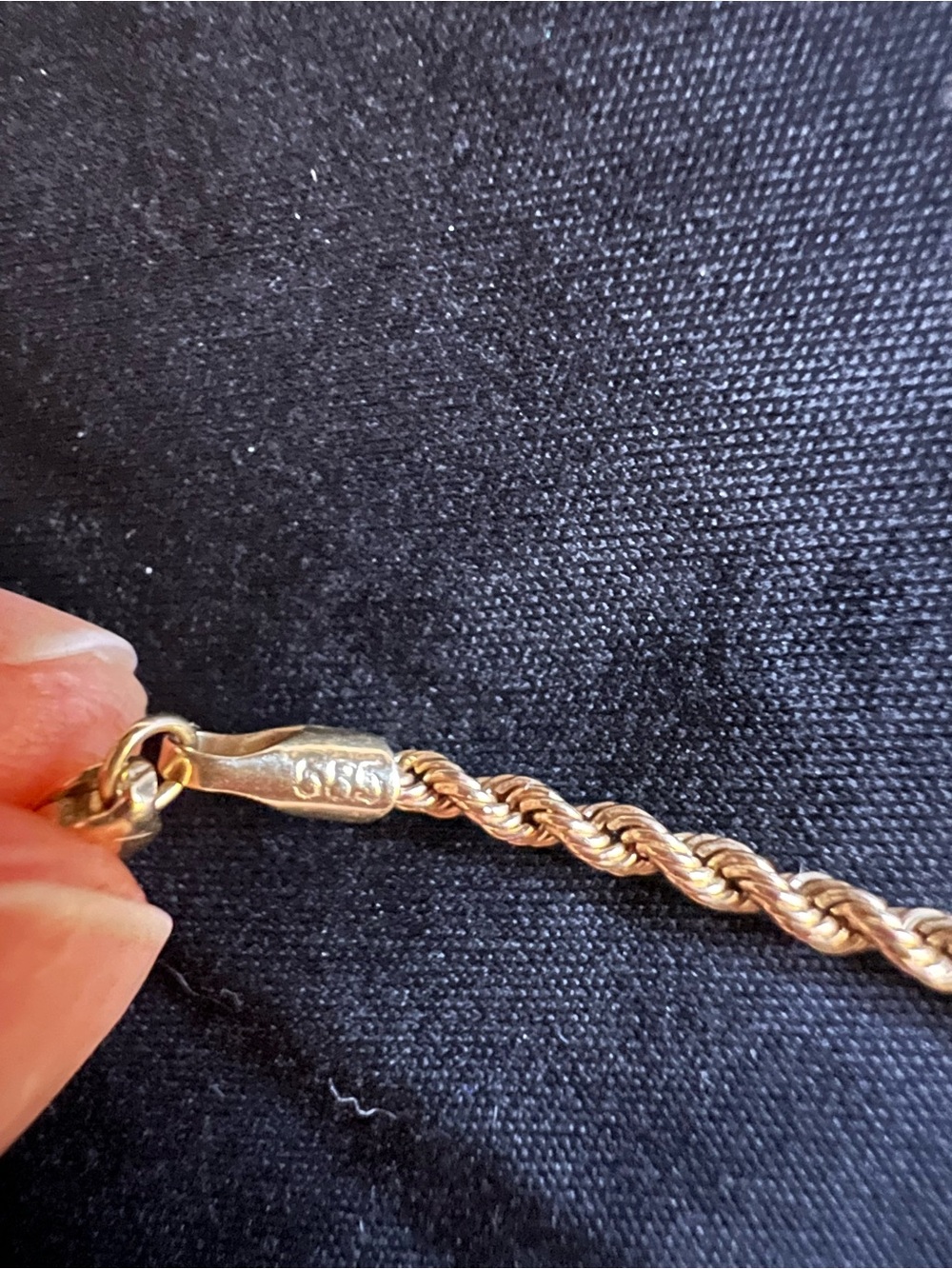 14k Rope Chain Necklace - Picture 3 of 3